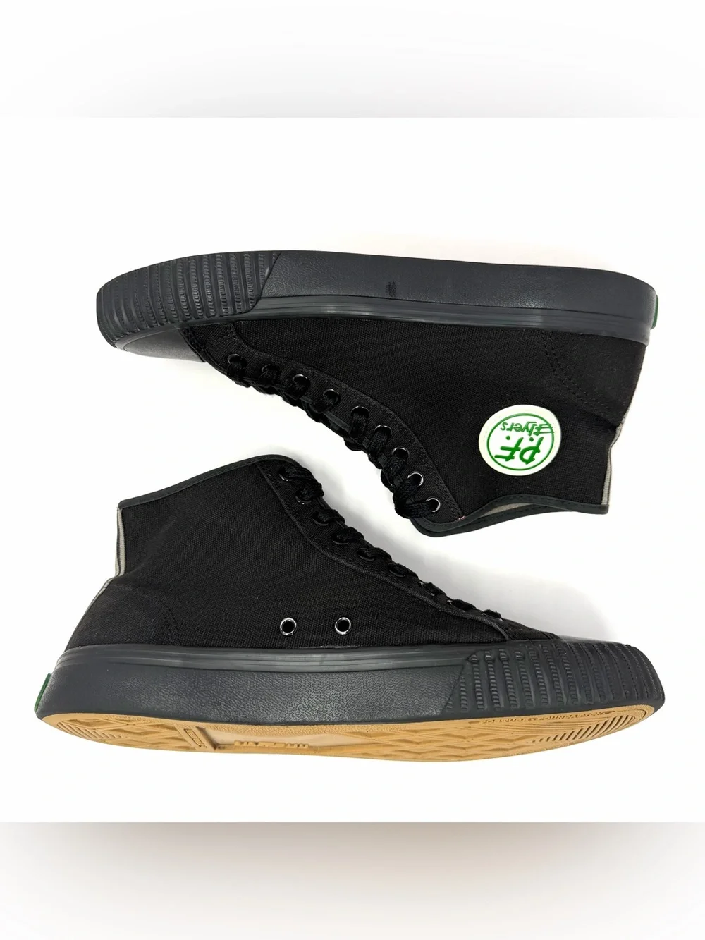 PF Flyers Mens Center Hi Sandlot Retro Sneaker Sz 10 Black Canvas MC2001SD GUC